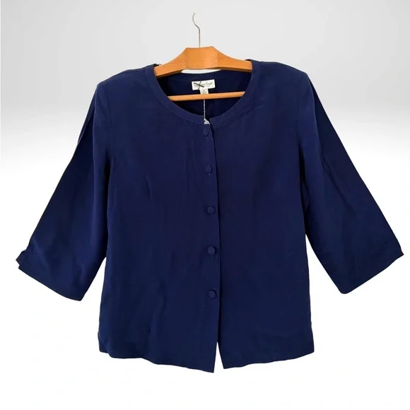 Coldwater Creek Royal Blue Blouse - Picture 1 of 3